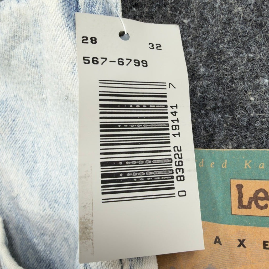 Lee Vintage 90s Easy Rider Jeans Students 28x32 Light Wash Acid Denim NWT - take2supply