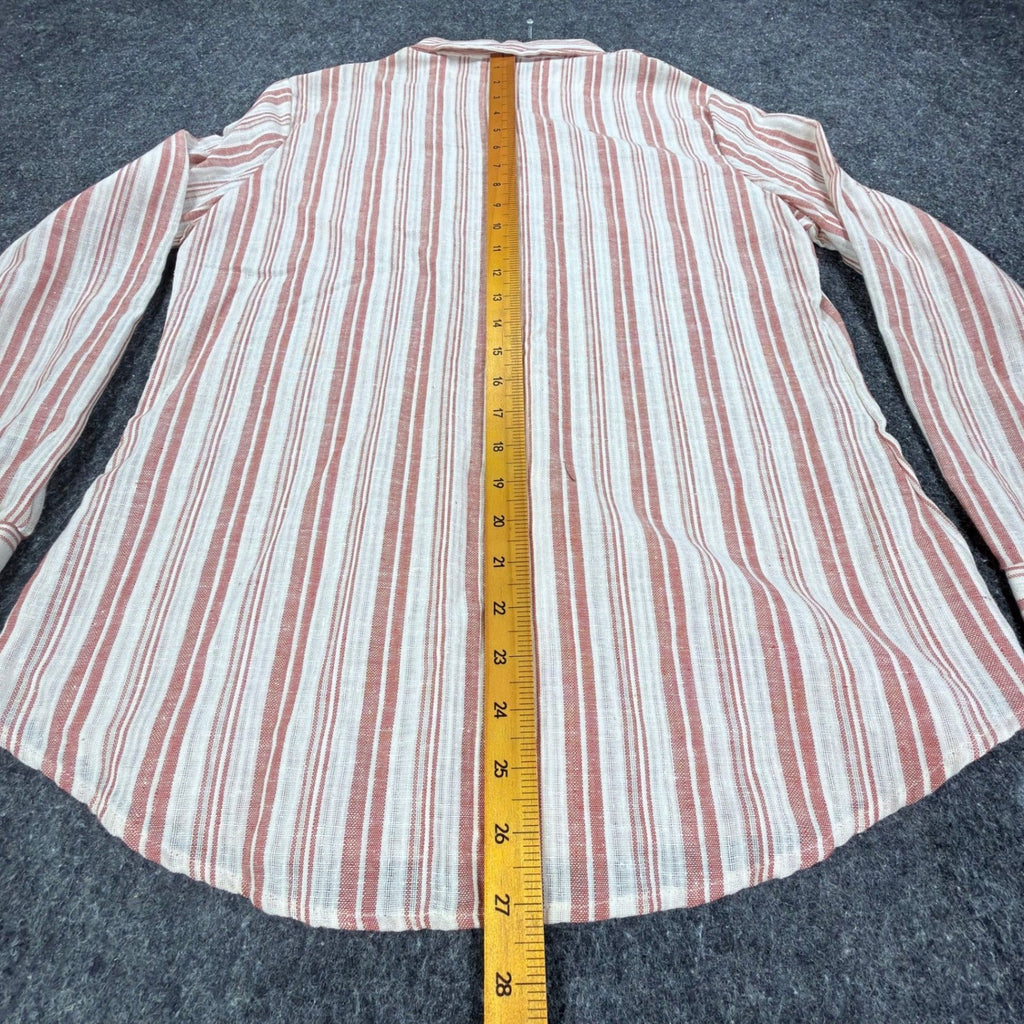 Turtle Bax Vintage 70s Striped Button Down Shirt Boys 15-16 Red White NWT - take2supply