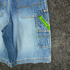 John Deere Y2K Carpenter Denim Shorts Boys 14 Blue Stone Wash NWT - take2supply