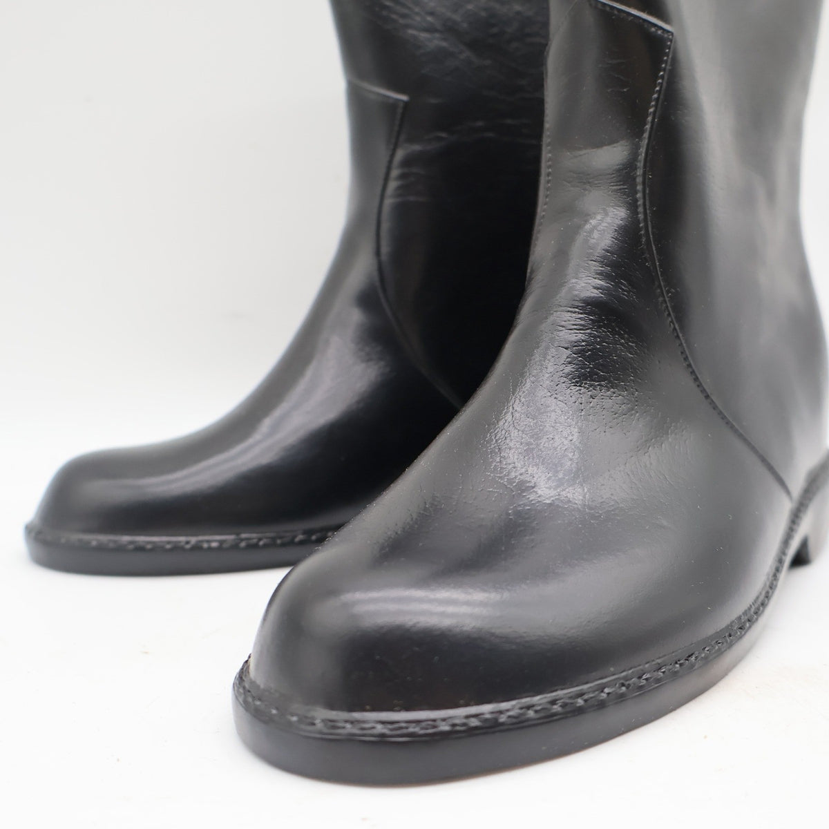 Red Ball Lynne T Boots Womens 6 Vintage 70s Black Rubber Waterproof Deadstock US - take2supply
