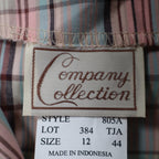 Company Collection Blazer Womens 12 Pastel Plaid Cotton Blend Unlined Jacket NWT - take2supply