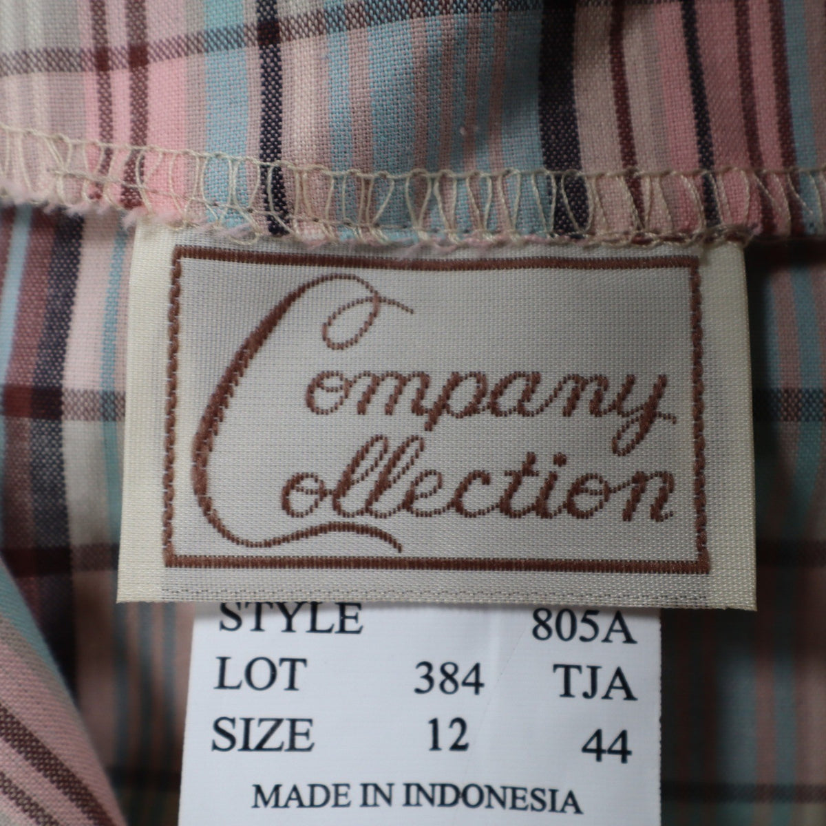 Company Collection Blazer Womens 12 Pastel Plaid Cotton Blend Unlined Jacket NWT - take2supply