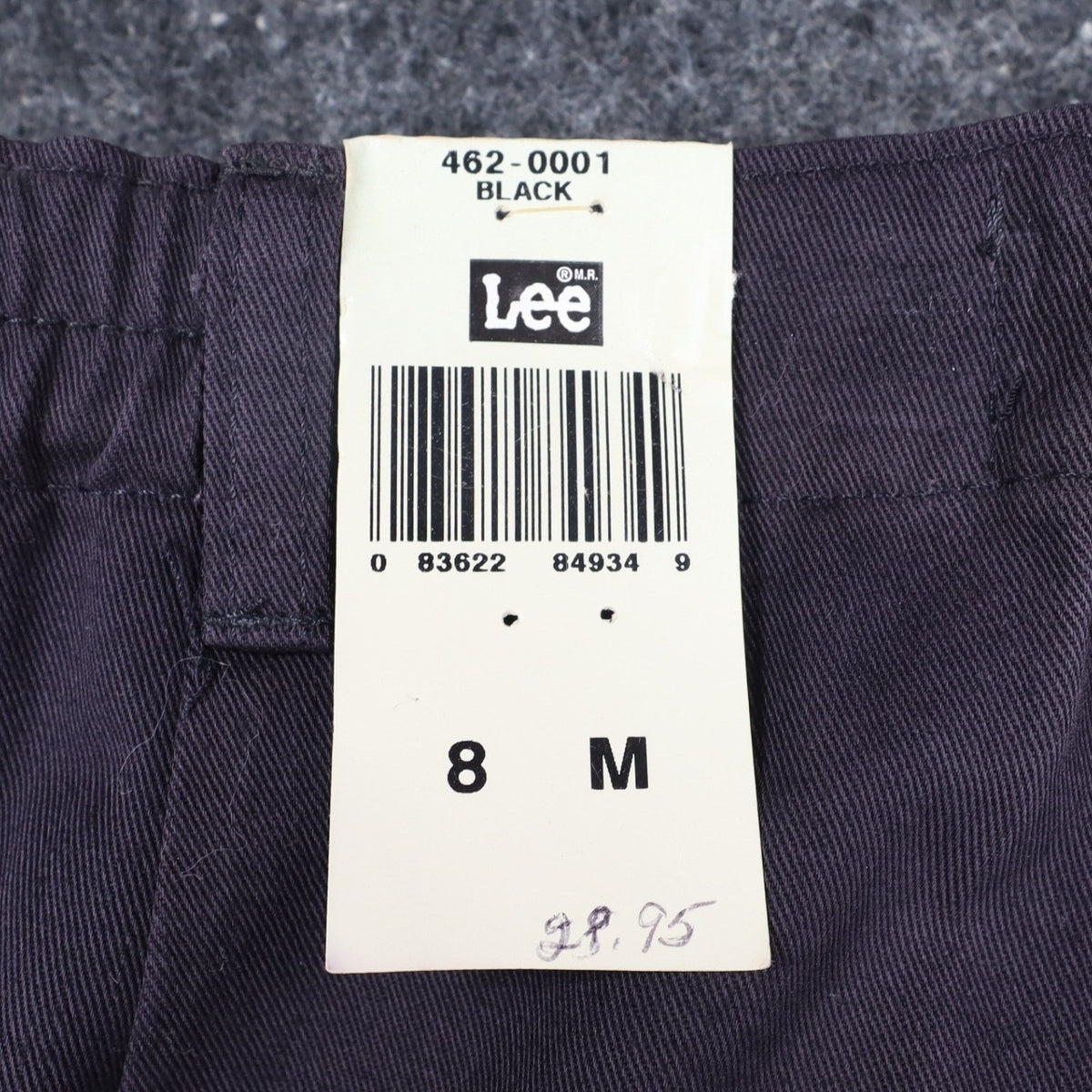 Lee Casuals Pleated Pants Womens 8M Vintage 90s Black Cotton Side Elastic NWT - take2supply
