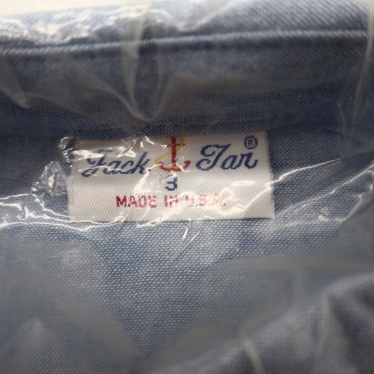 Jack Tar Shirt Toddler Boys 3T Blue Oxford Short Sleeve Cotton USA NWT - take2supply
