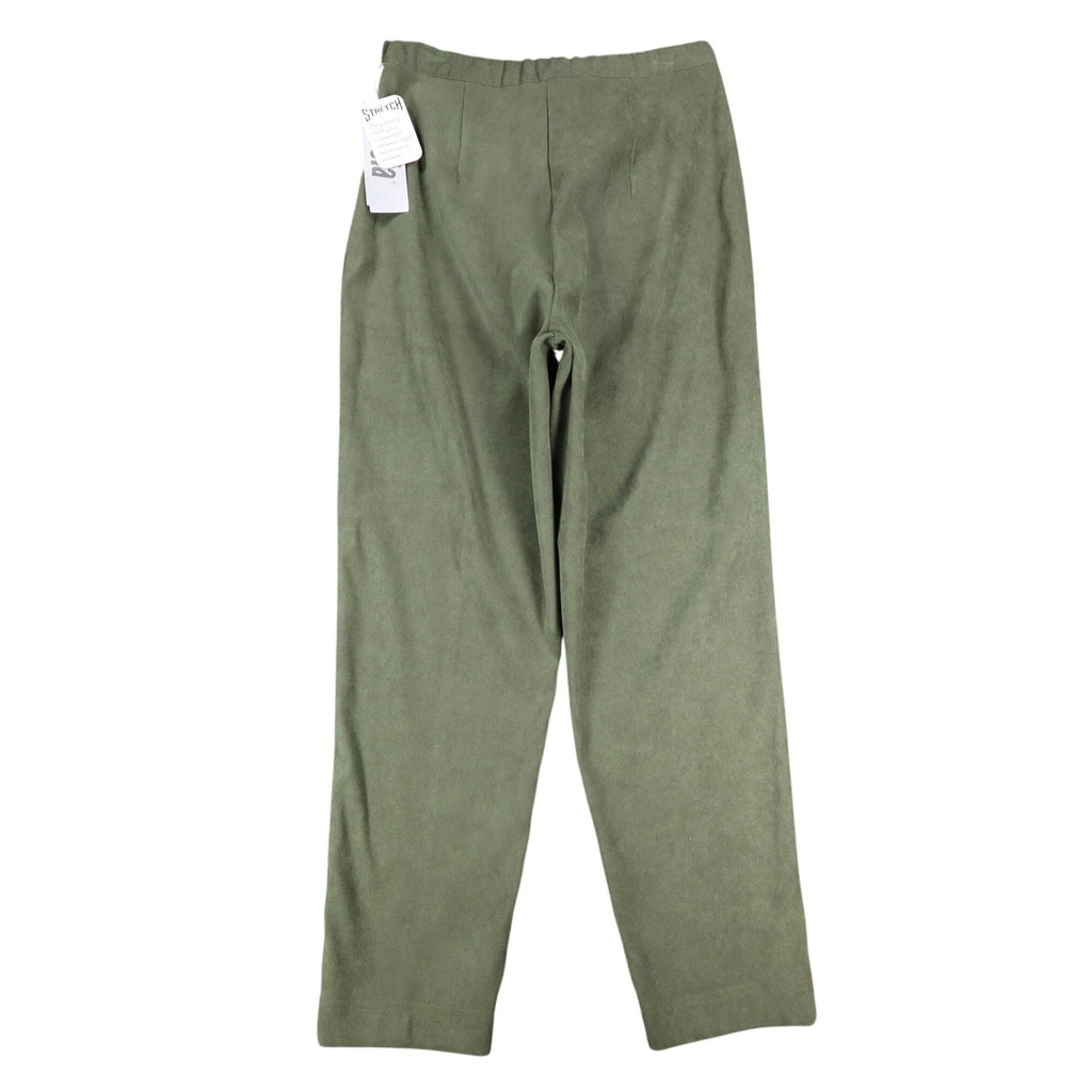 Lucia Trousers Womens 12 Vintage 90s Cactus Green Stretch Straight Leg Pants NWT - take2supply