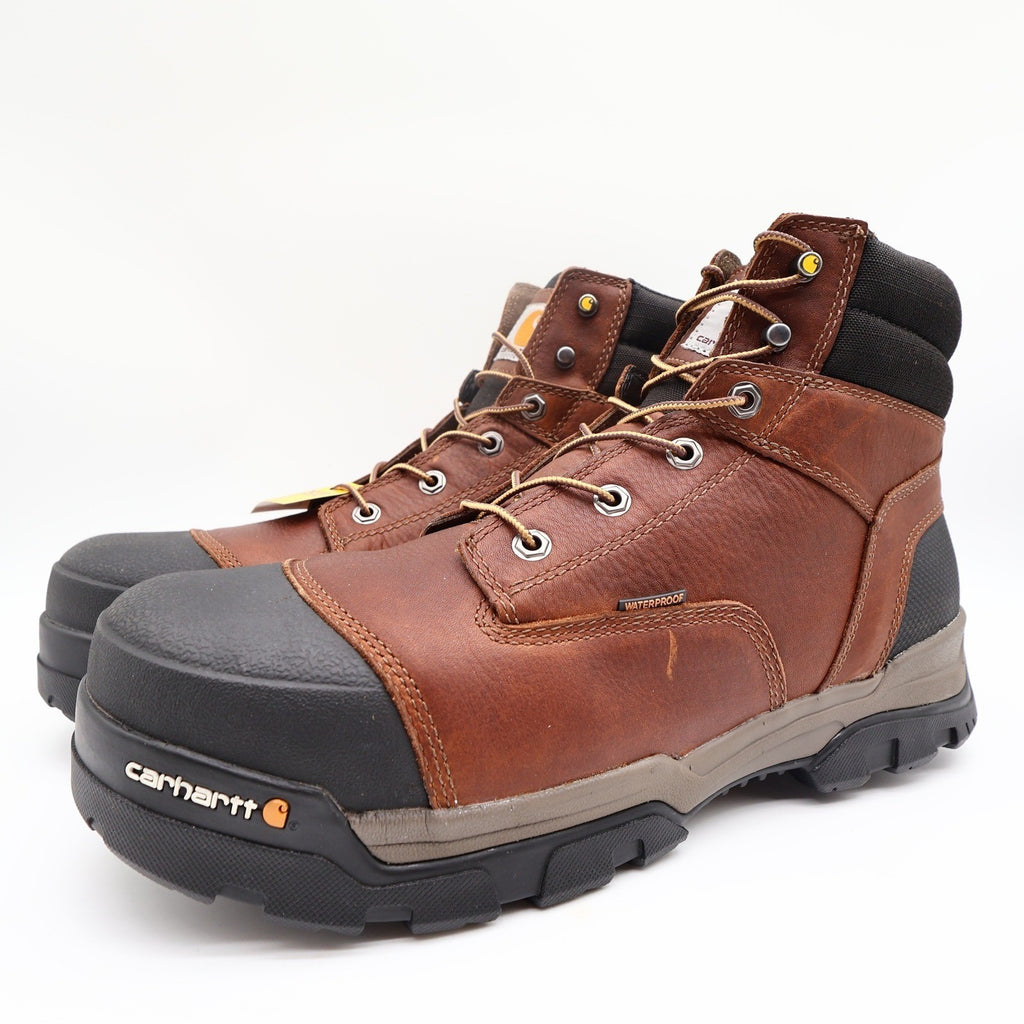 Carhartt CME6355 6-Inch Waterproof Work Boot Mens 13 Brown Leather New - take2supply