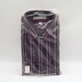 Van Heusen Dress Shirt Mens 16.5 32/33 Vintage 90s Purple Striped Deadstock NIP - take2supply