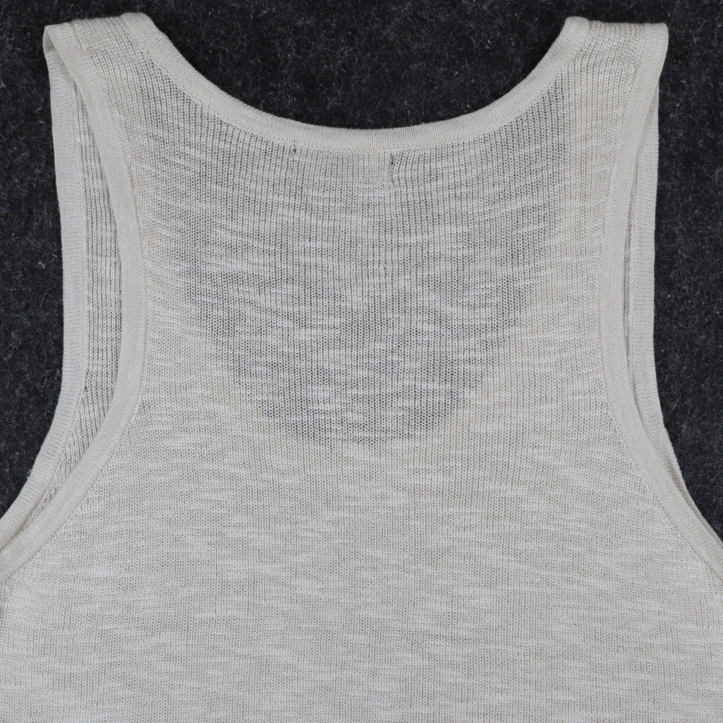 My Michelle Tank Top XL Ivory Cotton Blend Crochet Lace Hem Boho Sleeveless - take2supply
