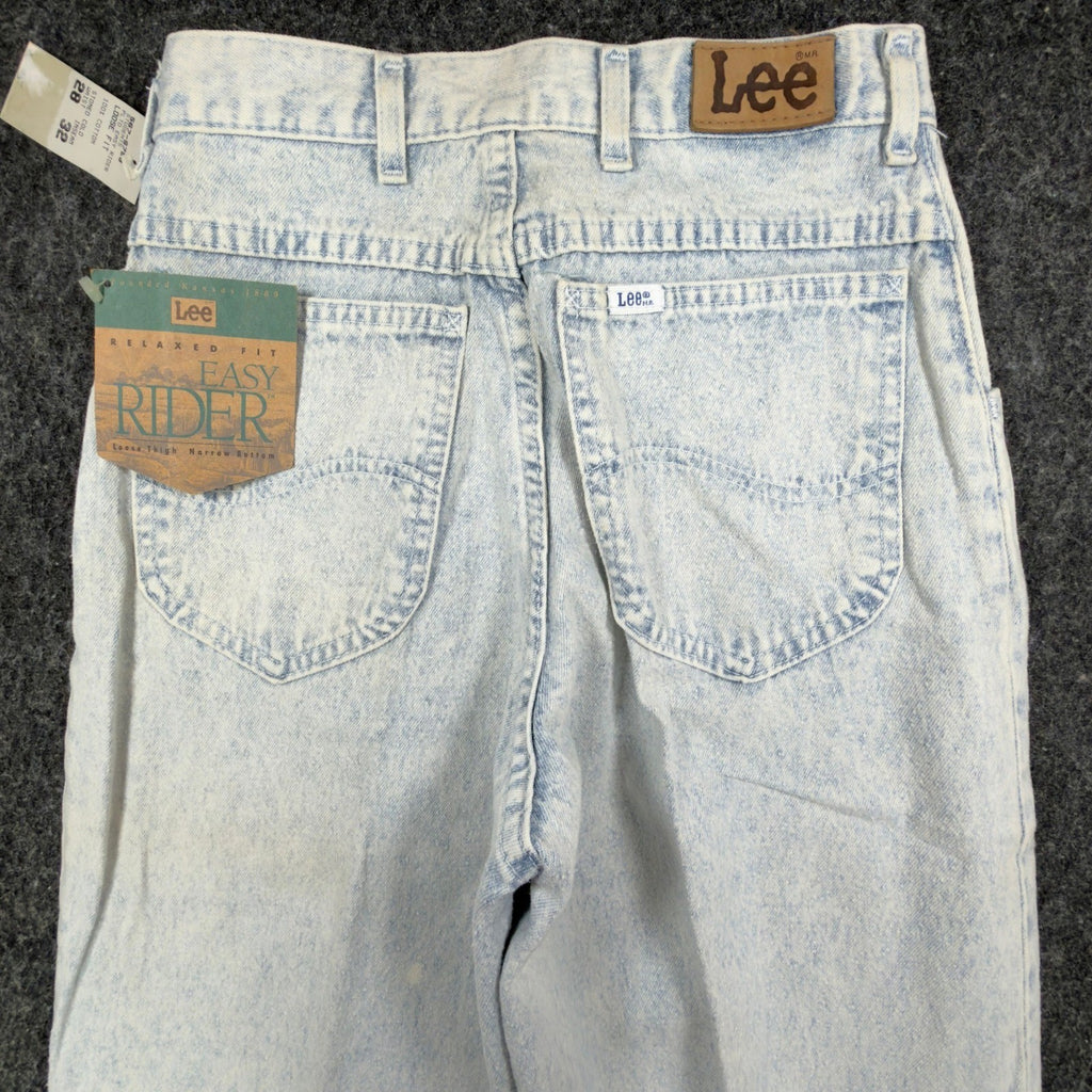 Lee Vintage 90s Easy Rider Jeans Students 28x32 Light Wash Acid Denim NWT - take2supply