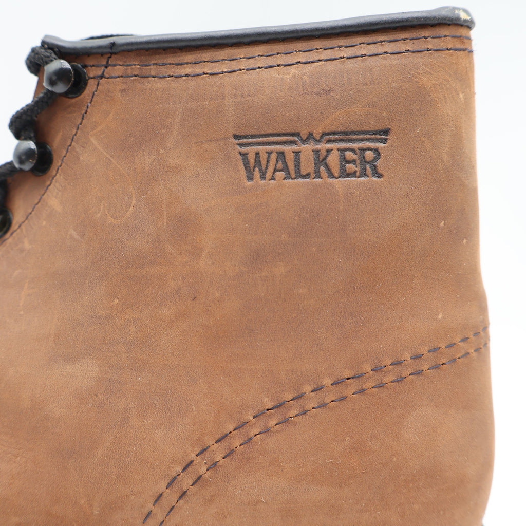 Walker Work Boots Mens 10 D Vintage Made in USA Brown Leather Lace Up 685 NEW - take2supply