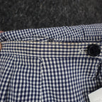 Southern Lady Pants Womens 12 Navy White Gingham Cotton Stretch Side Zip NOS - take2supply