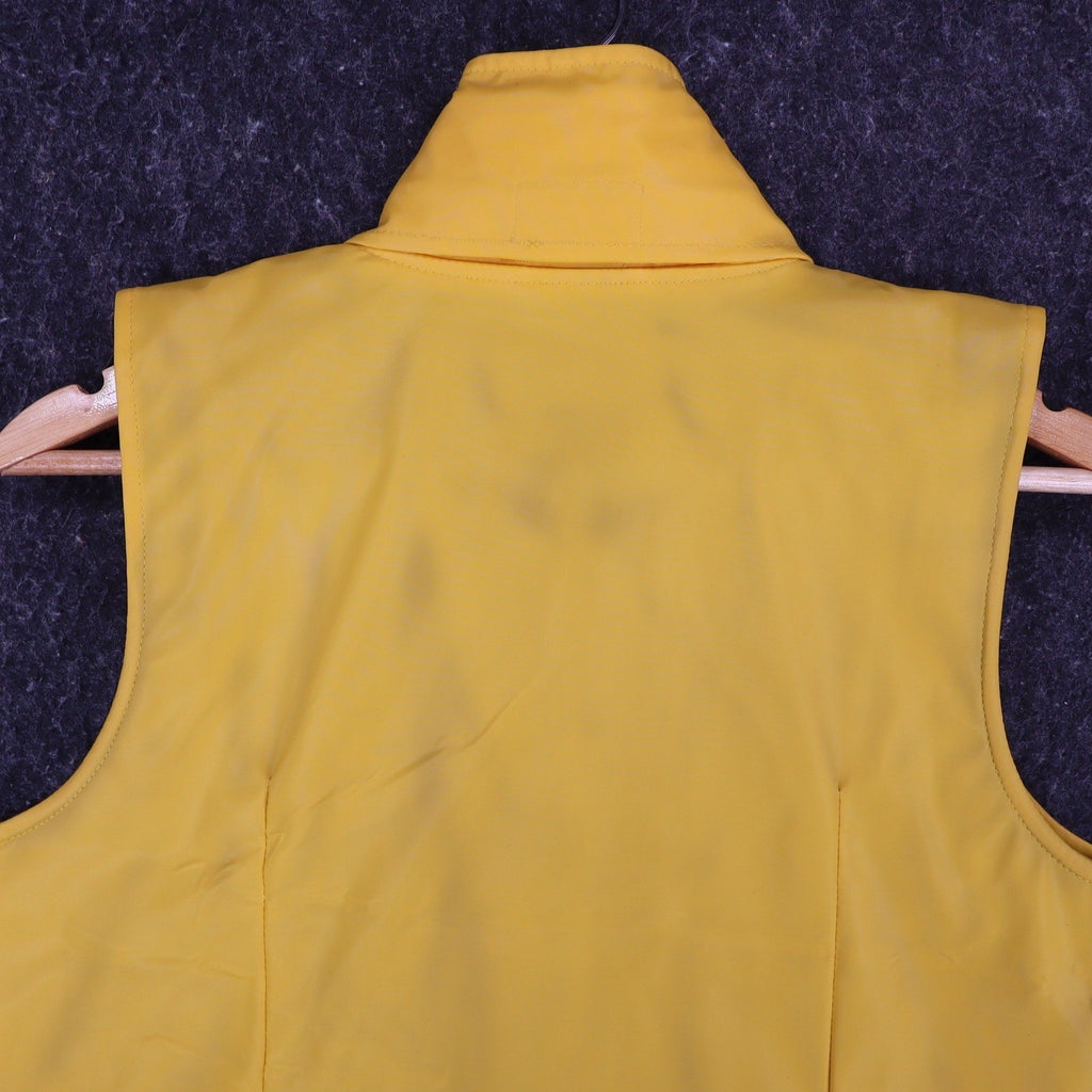 Selene Sport Vest Womens Small Vintage Y2K Yellow Fleece Lined Utility Shell - take2supply