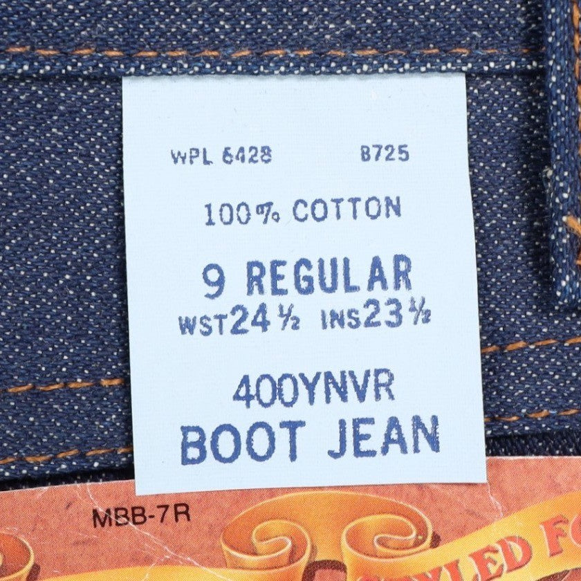 Maverick Western Boot Jean Boys 9 Reg Vintage Indigo Blue Denim Made in USA NEW - take2supply