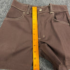 Linchers Vintage 70s Shorts Boys W27 Brown Cotton Poly NWT Deadstock USA Made - take2supply