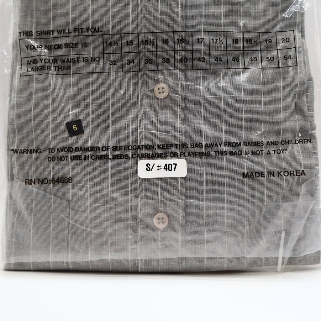 Domani Collection Dress Shirt 17.5 34/35 Gray White Collar French Cuffs New - take2supply