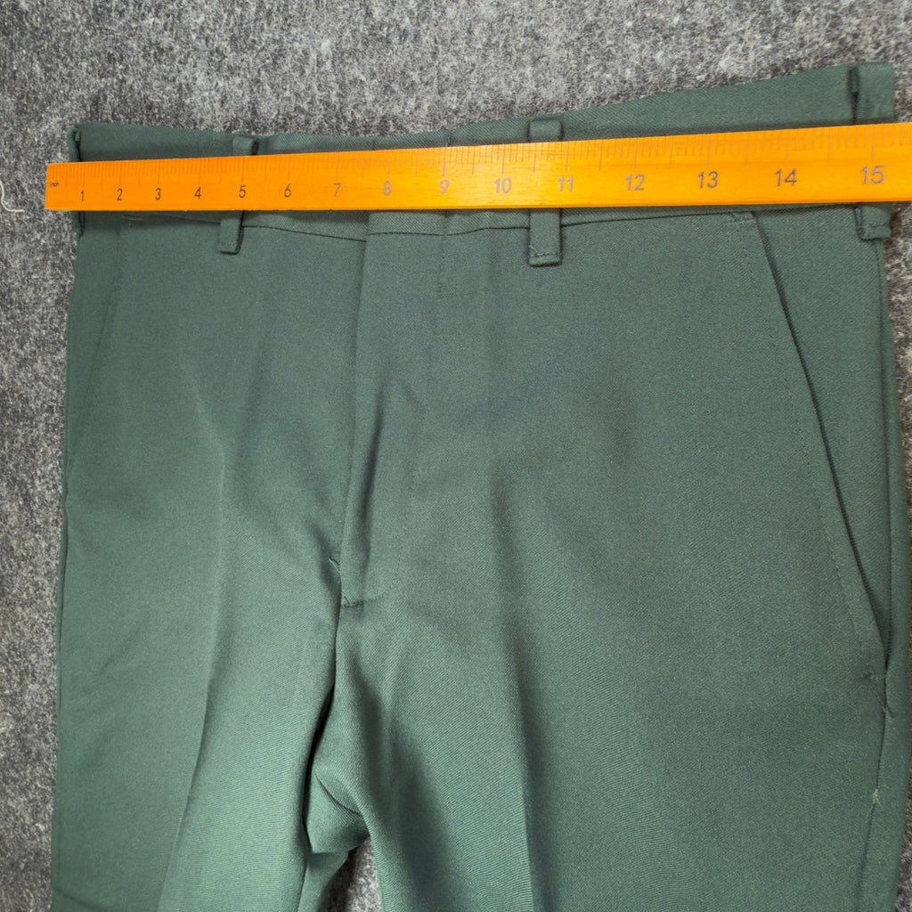 Maverick 70s Vintage Flare Trousers Mens 30x32 Green Polyester NWT Deadstock - take2supply