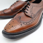 Sandy McGee Wingtip Brogue Shoes Mens 6.5 D Vintage Brown Leather Deadstock USA - take2supply