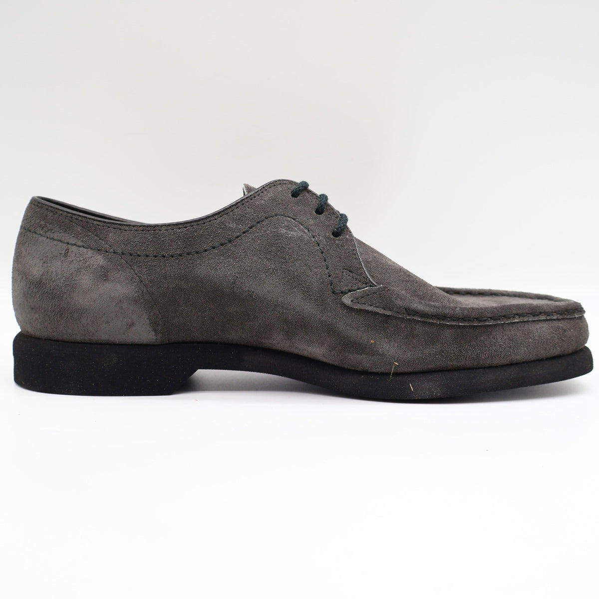 Crestline Oxford Shoes Mens 7 D Vintage Gray Suede Moc Toe Deadstock USA - take2supply