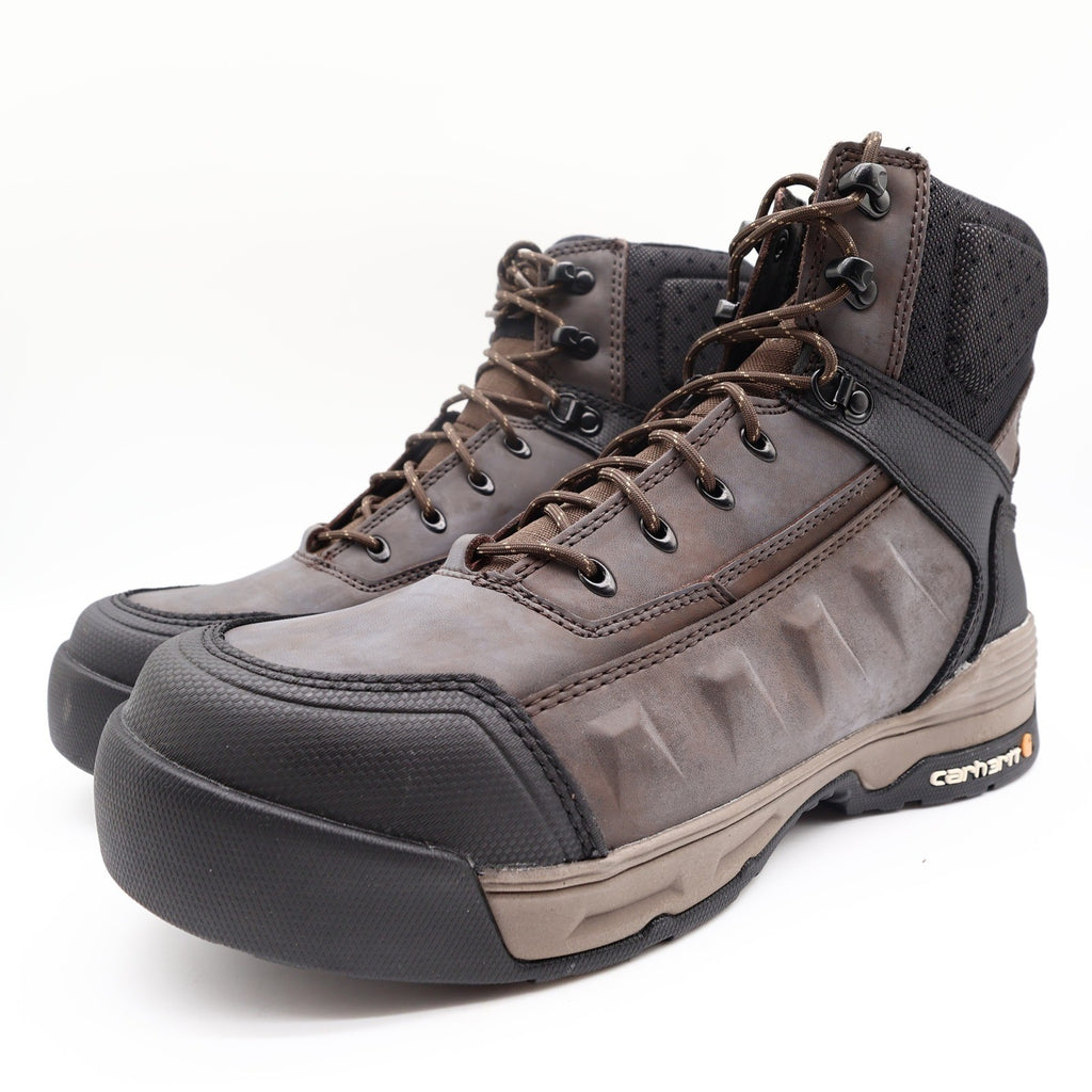 Carhartt 6 Force Soft Toe Work Boots Mens 12 Brown Leather New - take2supply