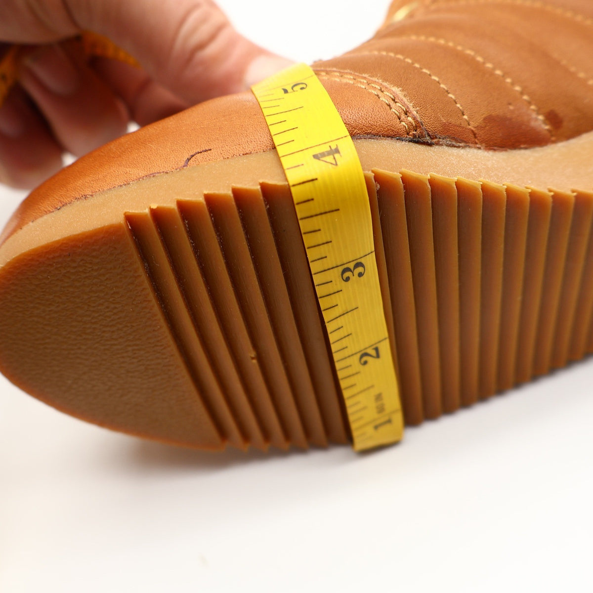 Sportiques Sneakers 7.5 Vintage Deadstock Brown Leather Gum Ripple Sole Romania - take2supply