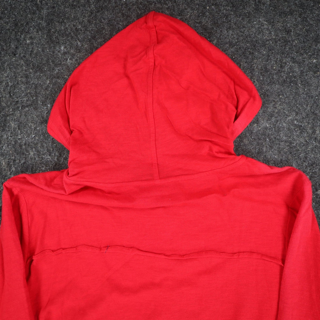 Erin London Womens L Red Cotton Hooded Pullover 3/4 Sleeve Top NWT - take2supply