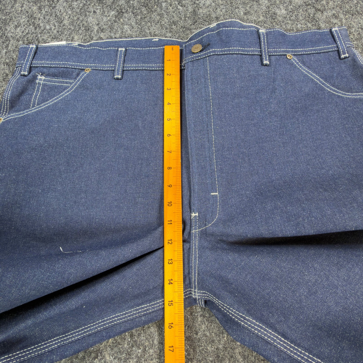 KEY Vintage 90s Dungaree Jeans Mens 44x32 USA Made Blue Denim NWT - take2supply