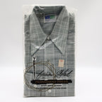 Mr Dee Cee Shirt Boys 10 Gray Green Plaid Long Sleeve Dagger Collar USA NWT - take2supply