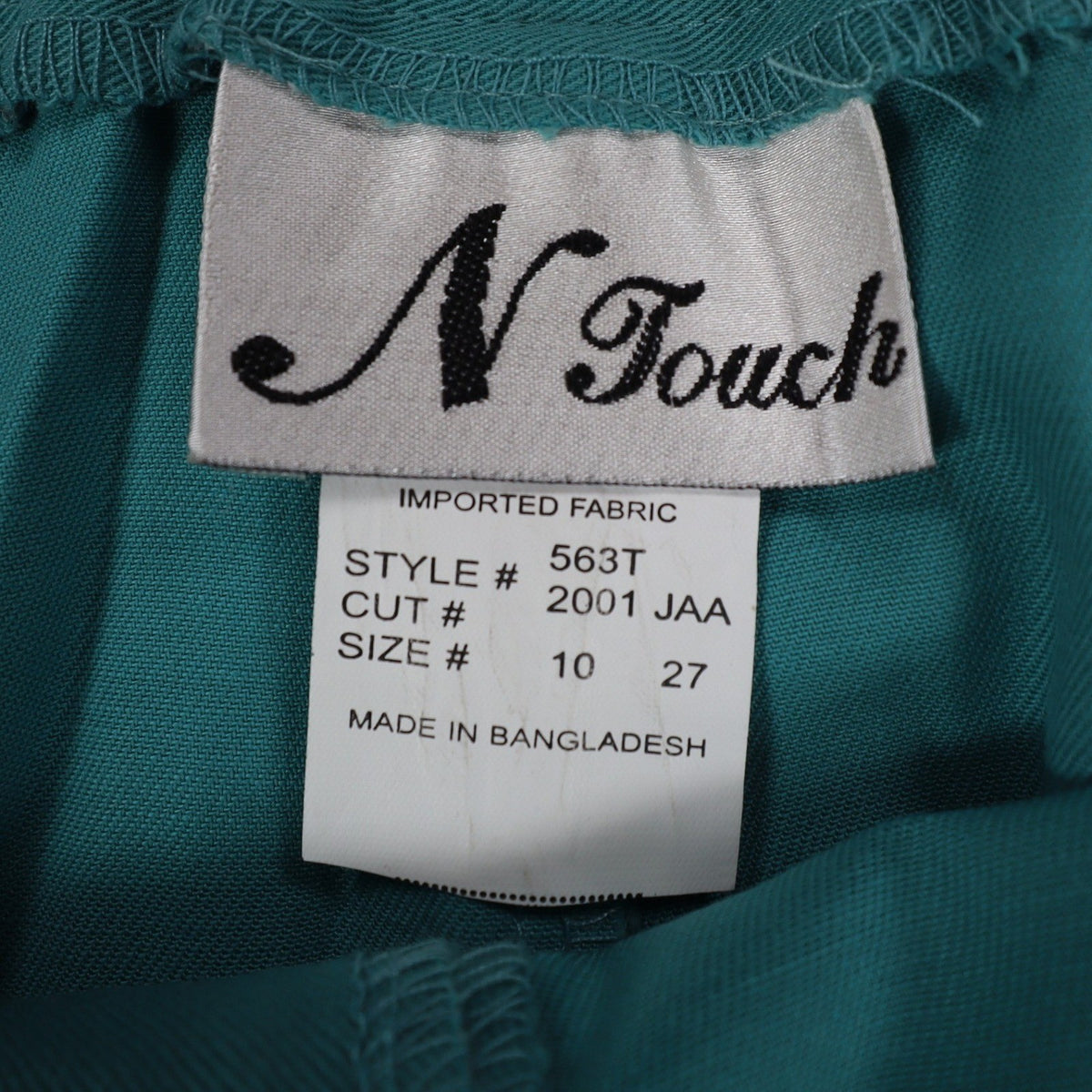 N Touch Straight Leg Pants Womens 10 Teal Azure Lagoon Cotton Tencel Trousers - take2supply
