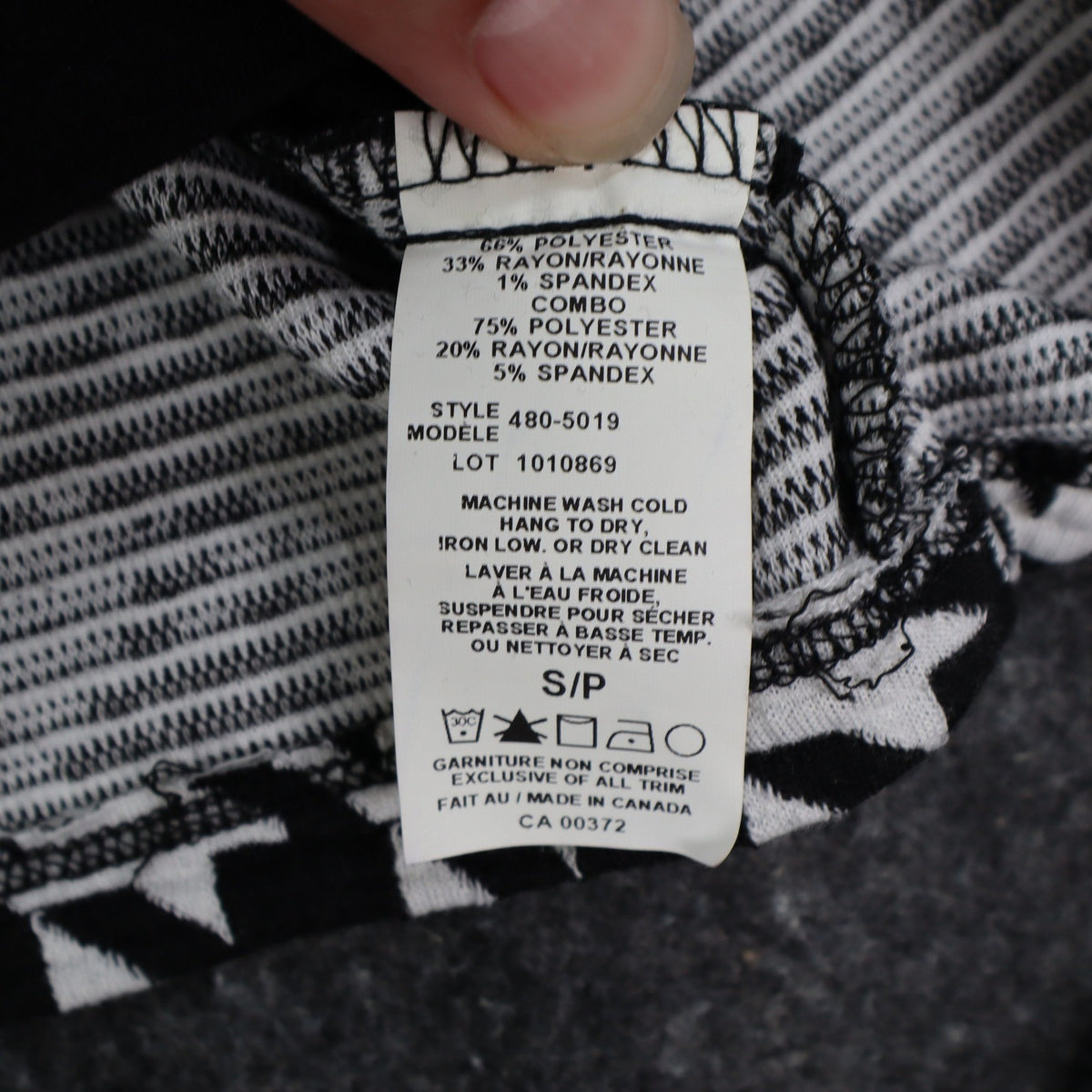 Lanalee Cardigan Women Small Black White Houndstooth Open Front Made in Canada - take2supply