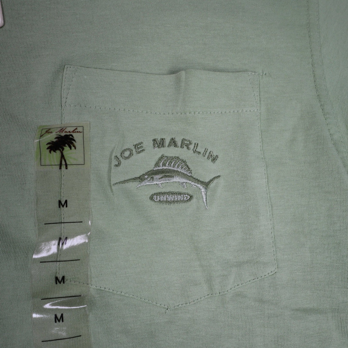Joe Marlin Pocket T-Shirt Mens Medium Green Cotton Embroidered Logo JMKS-1869 - take2supply
