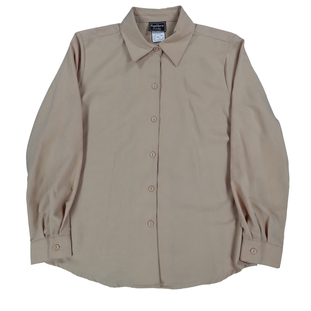 Southern Lady Shirt Womens Small Desert Dust Tan Long Sleeve Button Down 368H - take2supply