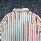 Turtle Bax Vintage 70s Striped Button Down Shirt Boys 15-16 Red White NWT - take2supply