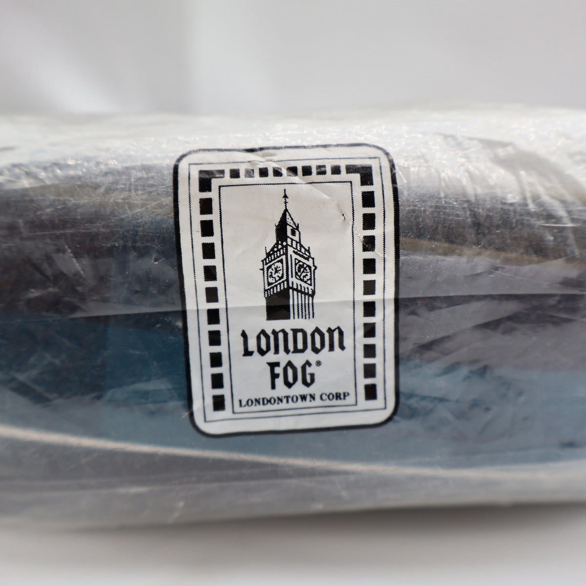London Fog Shirt Mens XL Vintage 90s Blue Plaid Cotton Blend Deadstock NIB - take2supply