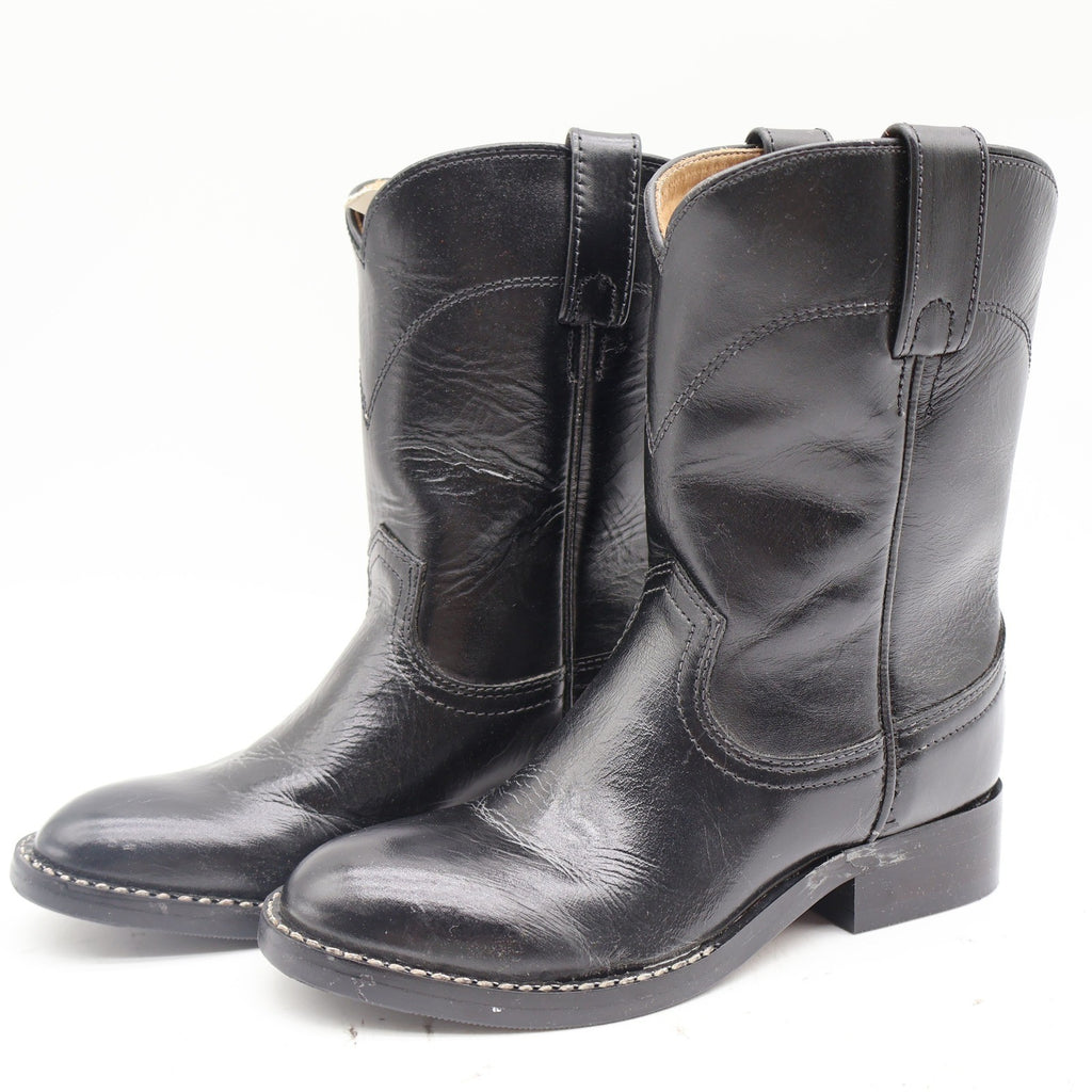 Acme Black Roper Boots Kids Size 13D Leather Western Cowboy Style 03122 - take2supply