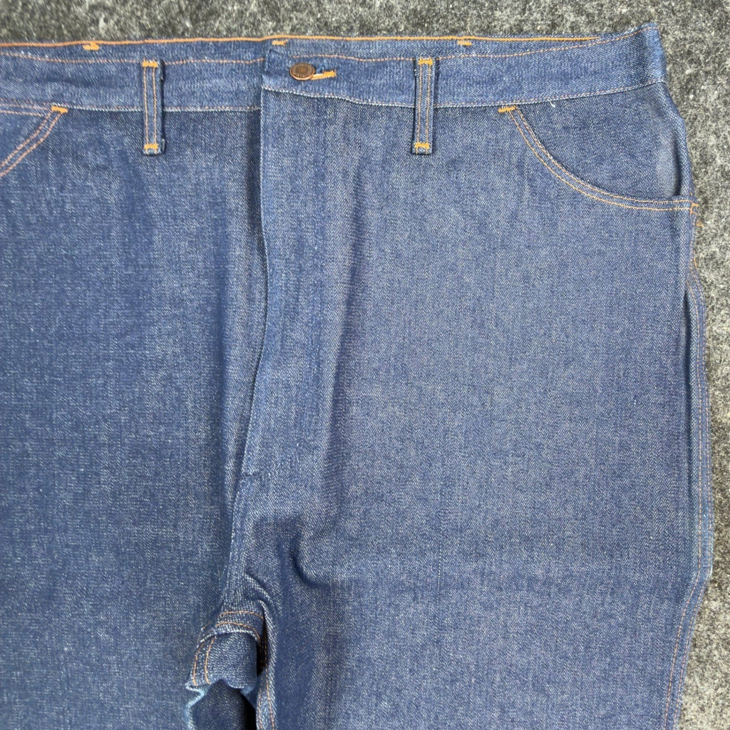 Wrangler Vintage 80s Bootcut Jeans Mens 44x32 Blue Cotton USA Made NOS NWT - take2supply