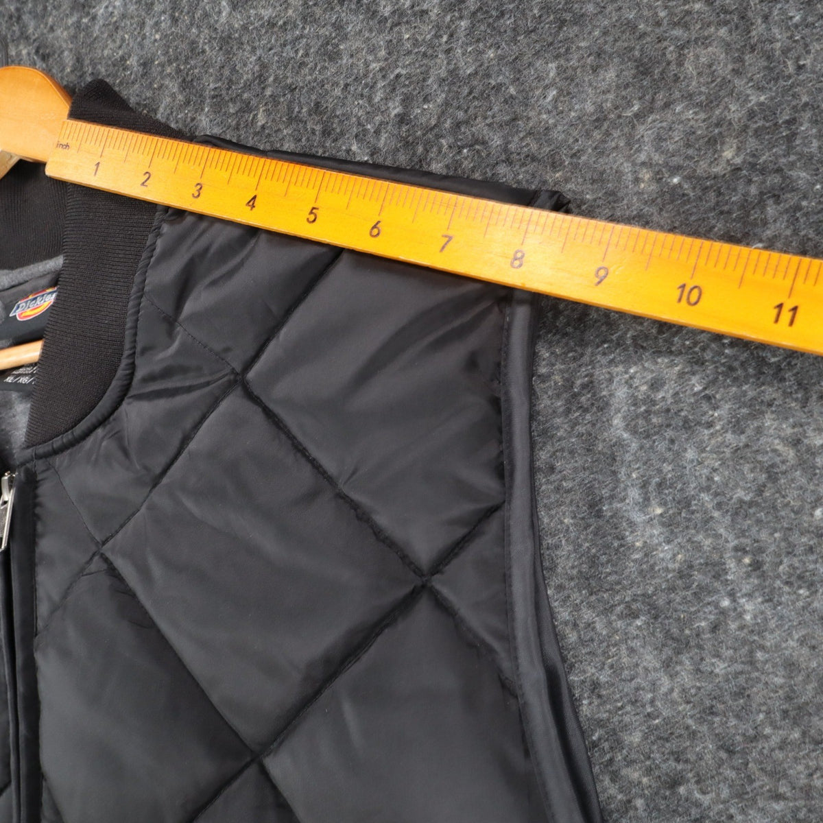 Dickies Insulated Nylon Vest Mens XL Black Diamond Quilt Water Repellent TE242BK - take2supply