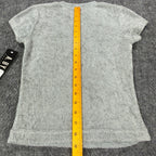 A. Byer Y2K Textured Tee Womens M Gray Polyester NWT - take2supply