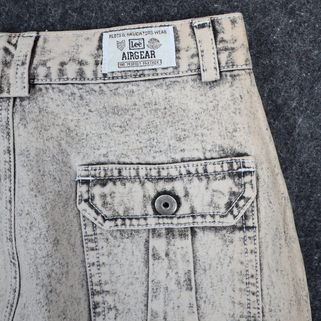 Lee Trekker Short Boys 10 Vintage 90s Cold Black Acid Wash Cotton Relaxed Fit - take2supply