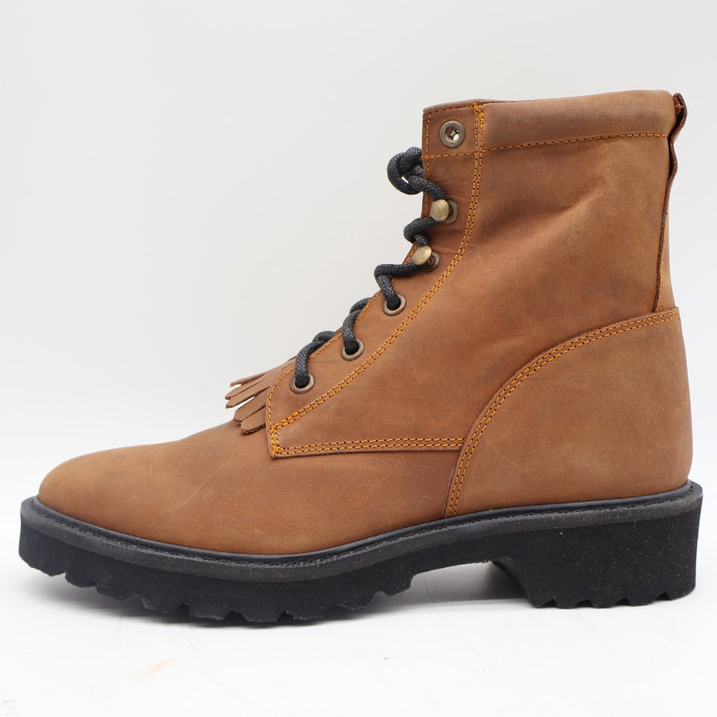 Double-H Boots Packer Work Boots Womens 5.5 D Vintage 90s Brown Leather DH 925Y - take2supply