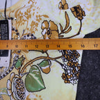 Pierri New York Top Womens Small Y2K Yellow Orange Beaded Floral Sequin A9067 - take2supply