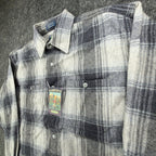 Salmon River Traders Plaid Flannel Shirt Mens XL Grey Wool Blend NWT C471 - take2supply