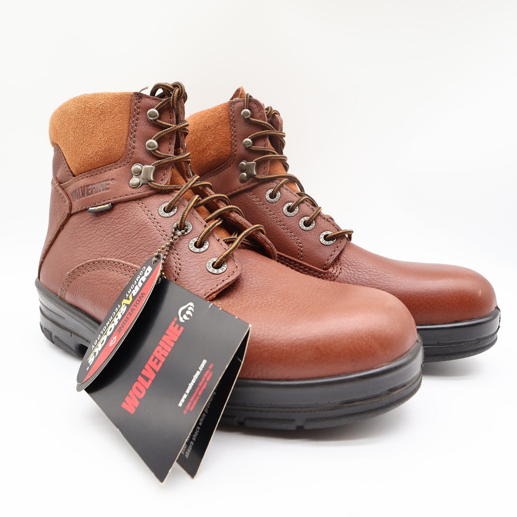 Wolverine DuraShocks SR Work Boots Men 9M Brown Leather New NWT W03122 - take2supply