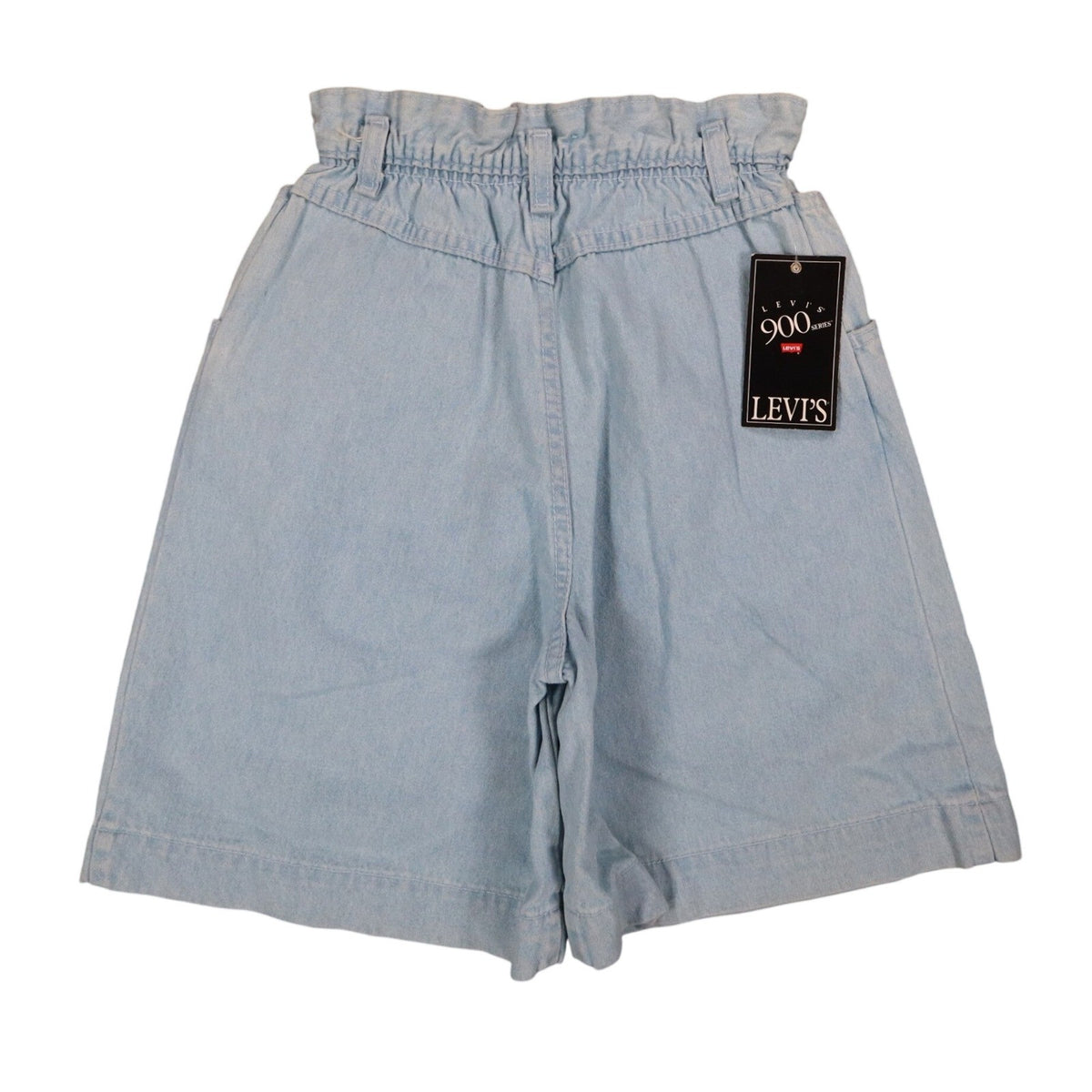 Levi's 917 Denim Shorts Girls 12 Vintage 90s Light Wash Cinch Waist Made in USA - take2supply