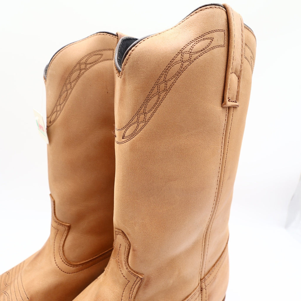 Laredo Y2K Western Boots Mens 12 D Tan Brown Leather Work Cowboy 2104 NIB - take2supply