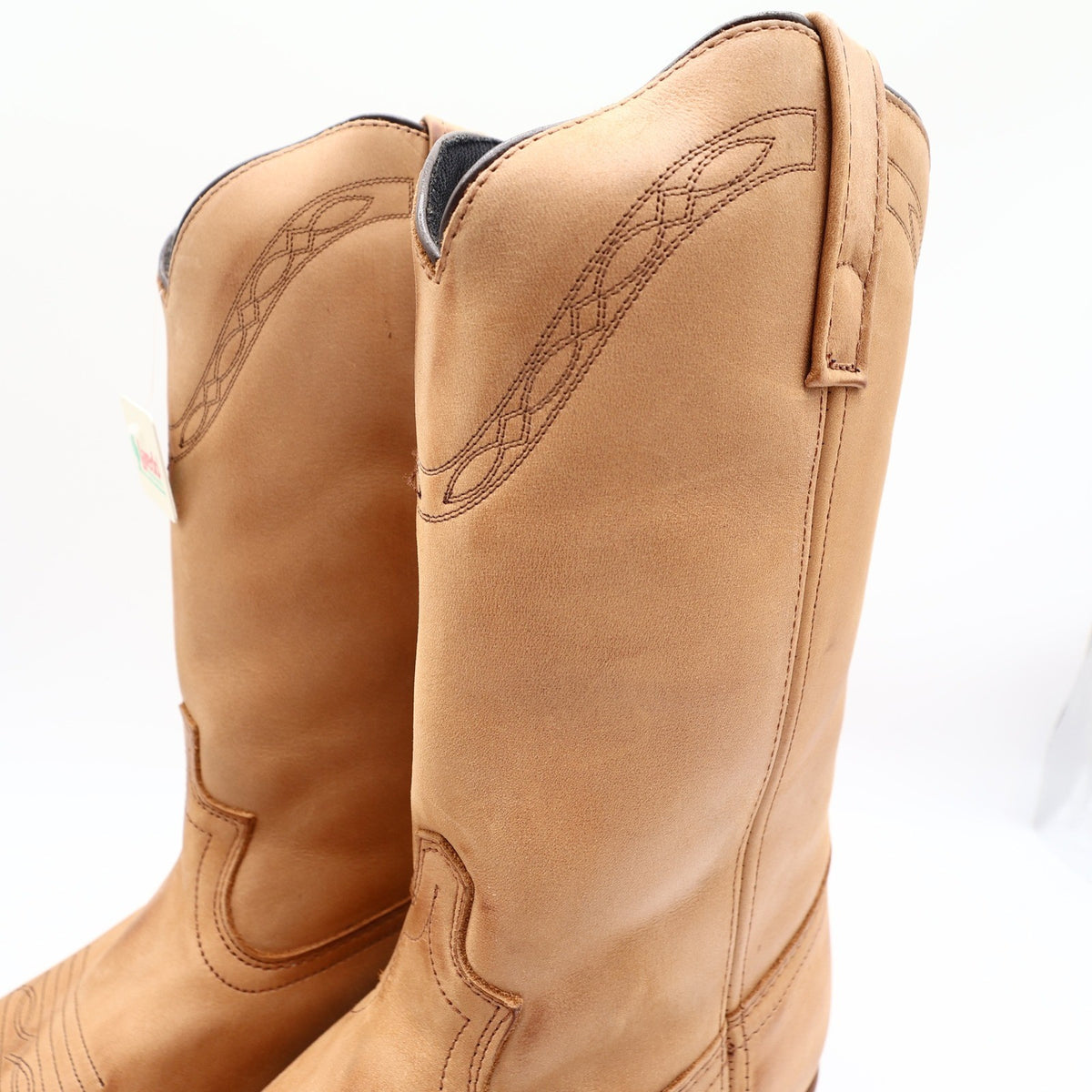 Laredo Y2K Western Boots Mens 12 D Tan Brown Leather Work Cowboy 2104 NIB - take2supply