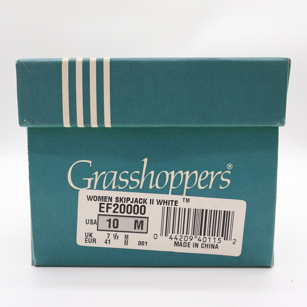 Grasshoppers Skipjack II Women 10 White Canvas Hook Loop Slip On Sneaker EF20000 - take2supply