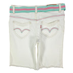 Levi's Y2K Bermuda Shorts Girls 12 White Denim NWT Deadstock - take2supply