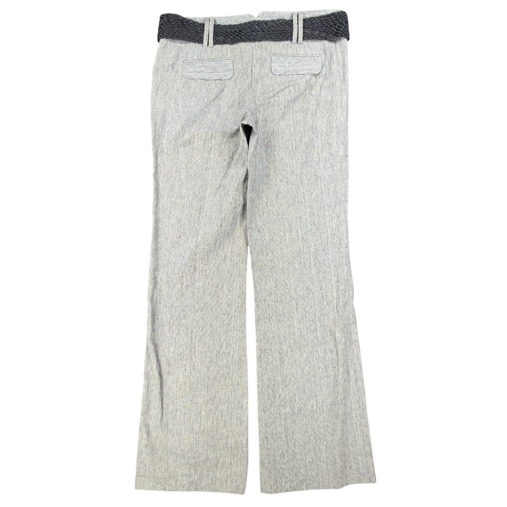my michelle Y2K Wide Leg Trousers Womens 9 Gray Linen Cotton NWT C704 - take2supply