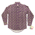 Wrangler 90s Rugged Wear Shirt Mens M Purple Cotton Leaf Print NWT R960LLV - take2supply