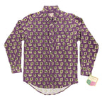 Wrangler 90s Rugged Wear Shirt Mens M Purple Cotton Leaf Print NWT R960LLV - take2supply